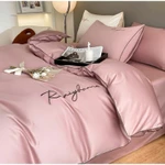 Bộ chăn ga gối lụa cotton 60s cao cấp thêu sang trọng, Chất lụa mềm mướt không nhăn đường thêu sắc nét tỉ mỉ sẵn hàng — ảnh 4