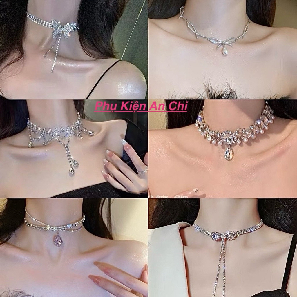 (35 mẫu ) Dây Chuyền (Choker đính đá) cao cấp sang trọng dự tiệc | BigBuy360 - bigbuy360.vn