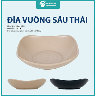 Đĩa vuông sâu, Đĩa nhựa vuông thái Việt Nhật - Đựng đồ ăn, bánh kẹo, hàng quán, buffet - 1250/1258/1259