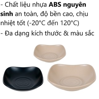 Đĩa vuông sâu, Đĩa nhựa vuông thái Việt Nhật - Đựng đồ ăn, bánh kẹo, hàng quán, buffet - 1250/1258/1259