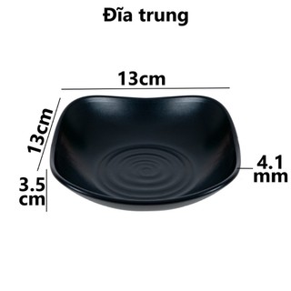 Đĩa vuông sâu, Đĩa nhựa vuông thái Việt Nhật - Đựng đồ ăn, bánh kẹo, hàng quán, buffet - 1250/1258/1259