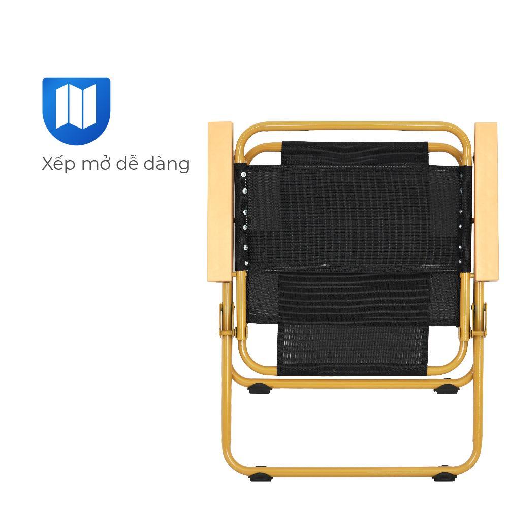 Ghế cà phê QUI PHÚC, thép sơn tĩnh điện, chắc chắn, chịu lực tốt, lưng lưới thoáng khí, thoải mái, gấp gọn linh hoạt