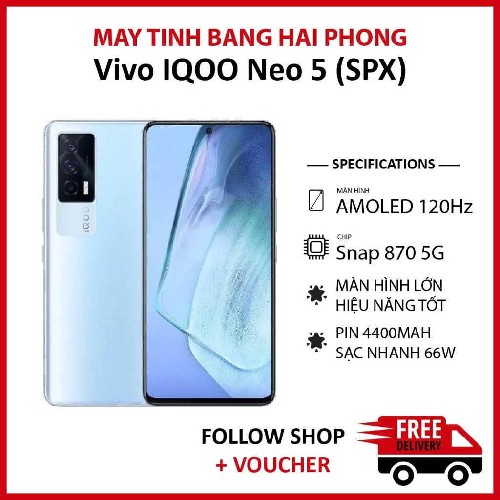 Điện thoại Vivo iQOO Neo 5 (SPX) RAM 12/256GB chip Snapdragon 870