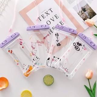 TÚI ĐIỆN THOẠI CHỐNG NƯỚC PHAO NỔI COMBO 3 HOẠT HÌNH CUTE – BAO CHỐNG NƯỚC CẢM ỨNG, ĐI BIỂN HỒ BƠI