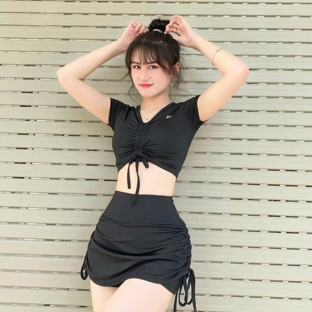 Bộ thể thao nữ quần rút sườn áo rút ngực tặng mút chất thun co giãn tập gym, yoga, aerobic...