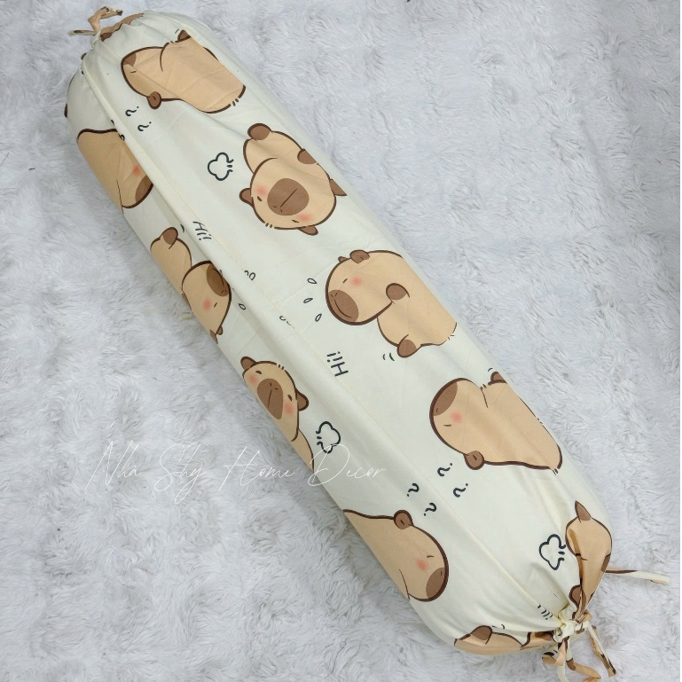 Vỏ Gối Ôm , Vỏ Gối Nằm Cotton Nhiều Màu  Ngẫu Nhiên Size 1mx35cm - Nhà Shy Home Decor