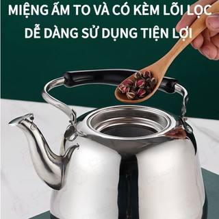 Ấm đun nước inox nhiều dung tích 1L - 6L Chubby Chef dùng cho mọi loại bếp ấm nấu nước pha trà ấm đun bếp gas