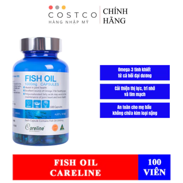 [HÀNG CÔNG TY] TPBVSK Dầu Cá Hồi Careline Fish Oil – Bổ Sung Omega 3 Cho Cơ Thể – Có Tem Phụ Tiếng Việt