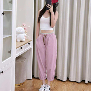 Quần Boomer ELEGANETE  Phối Cạp Dáng Lỡ Siêu Tôn Dáng, Siêu Sexxy Cuốn Hút Chất Liệu KAKI Gió Siêu Mát