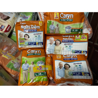 (có thêm quần xl-Live/Video 300k)tã bỉm dán/quần caryn ngày và đêm cho người già,mẹ sau sinh M/l10-M18-L18-ml18+2