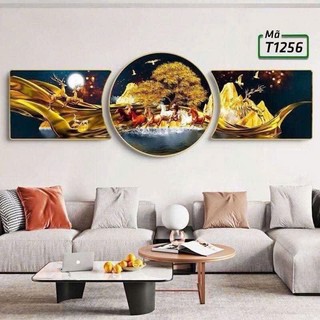 Bộ 3 Tranh Treo Tường Tráng Gương Cao Cấp Phong Cách Hiện Đại 2025