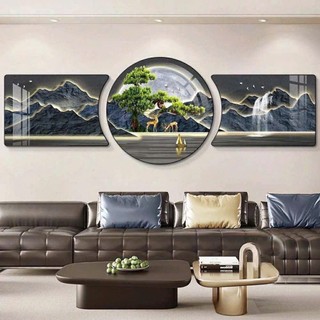 Bộ 3 Tranh Treo Tường Tráng Gương Cao Cấp Phong Cách Hiện Đại 2025