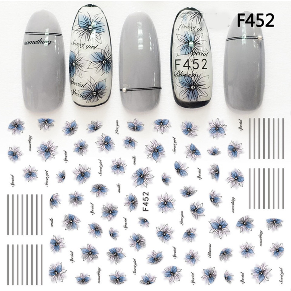 Sticker Trang trí móng Mã F450 đến F456