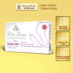 Viên Uống Tăng Cường Nội Tiết KIỀU XUÂN Bổ Sung Collagen Giảm Lão Hóa, Giúp Da Sáng Mịn Hộp 20v