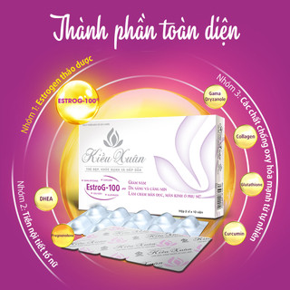 Viên Uống Tăng Cường Nội Tiết KIỀU XUÂN Bổ Sung Collagen Giảm Lão Hóa, Giúp Da Sáng Mịn Hộp 20v