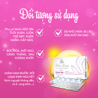 Viên Uống Tăng Cường Nội Tiết KIỀU XUÂN Bổ Sung Collagen Giảm Lão Hóa, Giúp Da Sáng Mịn Hộp 20v