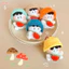 Móc Khoá Len Cậu Bé Nấm Lùn Đeo Giỏ Mario Siêu Quậy Size Mini Handmade Mềm Mịn