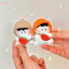 Móc Khoá Len Cậu Bé Nấm Lùn Đeo Giỏ Mario Siêu Quậy Size Mini Handmade Mềm Mịn