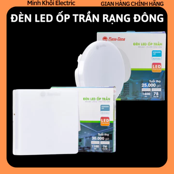 Đèn LED ốp trần Rạng Đông,đèn ốp trần led,đèn led gắn trần,bóng led ốp trần,đèn vuông gắn trần,bóng đèn vuôn,đèn gắn trầ