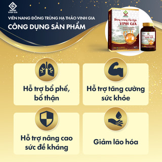 [MUA 01 TẶNG 01] Đông Trùng Hạ Thảo Vinh Gia Giúp Tăng Cường Sức Đề Kháng - Hộp 60V Tặng 01 hộp 30v