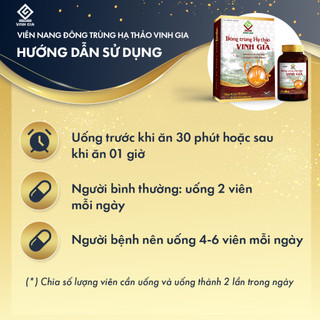 [MUA 01 TẶNG 01] Đông Trùng Hạ Thảo Vinh Gia Giúp Tăng Cường Sức Đề Kháng - Hộp 60V Tặng 01 hộp 30v
