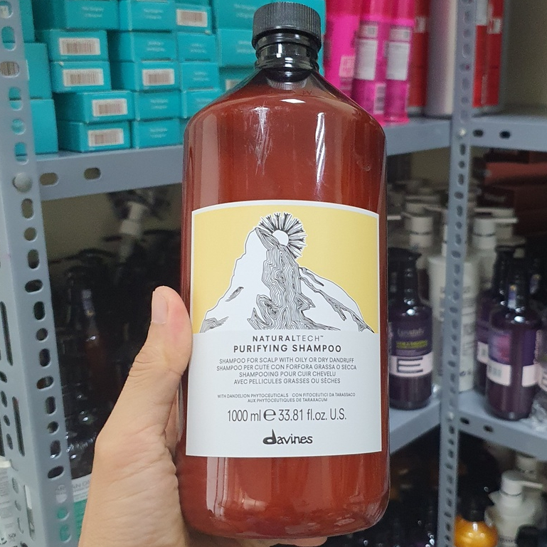Dầu Gội DAVINES Naturaltech Purifying 250ml - 1000ml | Làm Sạch Da Đầu, Cân Bằng Dầu & Chăm Sóc Tóc