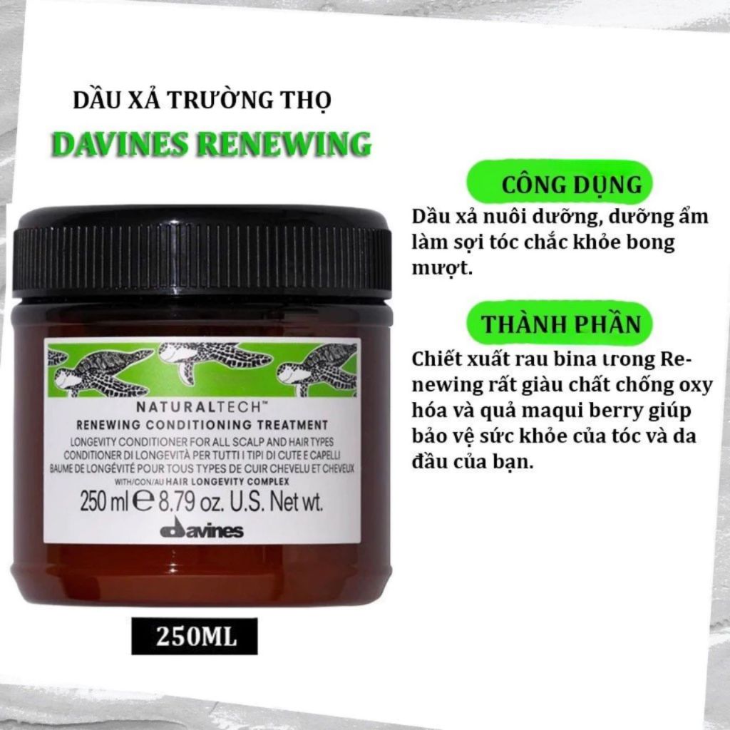 Ủ xả Davines Naturaltech Renewing Conditioner, Naturaltech Nourishing Vegetarian Miracle Mask 250ml
