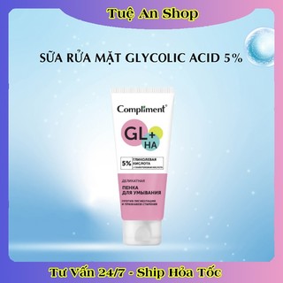 Trọn bộ Compliment 5% Glycolic Acid làm sạch và dưỡng sáng da, làm da căng bóng của Nga