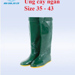 Ủng cấy Hoa San đế vàng size 35-43, ủng cấy ngắn, ủng lội nước, ủng đi mưa