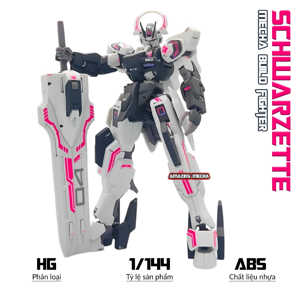 Mô hình JMS HG Schwarzette TWFM, 1/144 Mecha, Đồ chơi lắp ráp nhựa ...