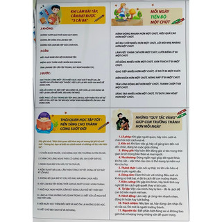 Bộ 10 tranh Quy Tắc Gia Đình : Quy tắc ứng xử và Quy tắc học tập- Cùng Con Lớn Lên Thành Công, Hạnh Phúc ( Bộ 10 tờ)