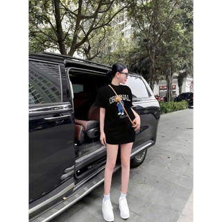 Set ( Áo Thun Đen + Chân Váy Ngắn ) Áo Phông Nữ Chepol UNISEX Cổ Tròn,Tay Ngắn,Chất Cotton Co Dãn 2 Chiều CP_10888