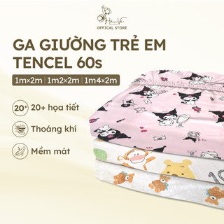 Ga giường LỤA TENCEL 60S 1M 1M2 1M4 nhiều họa tiết Hân Võ cao cấp, chất liệu mát mịn