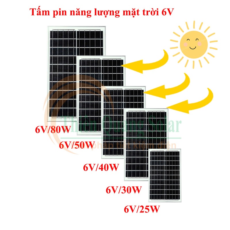 Tấm pin năng lượng mặt trời 6V 25W,30W,40W,50W,80W có dây dài 2.5m ...