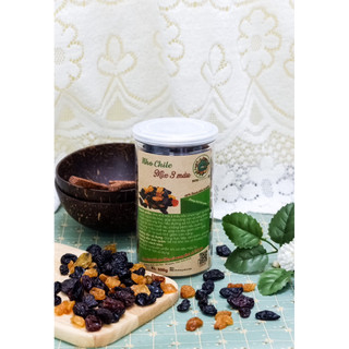Nho khô mix 3 vị PH Healthy Food - Nho khô mix 3 vị vàng, xanh đen sấy chua ngọt tự nhiên