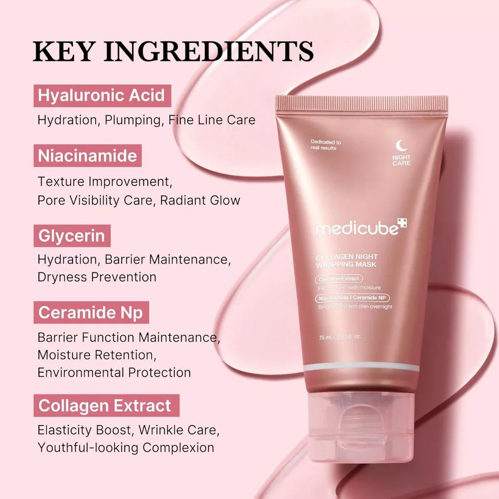 Mặt Nạ Ngủ Dạng Lột Medicube 75ml/Collagen Night Wrapping Peel Off Facial Mask