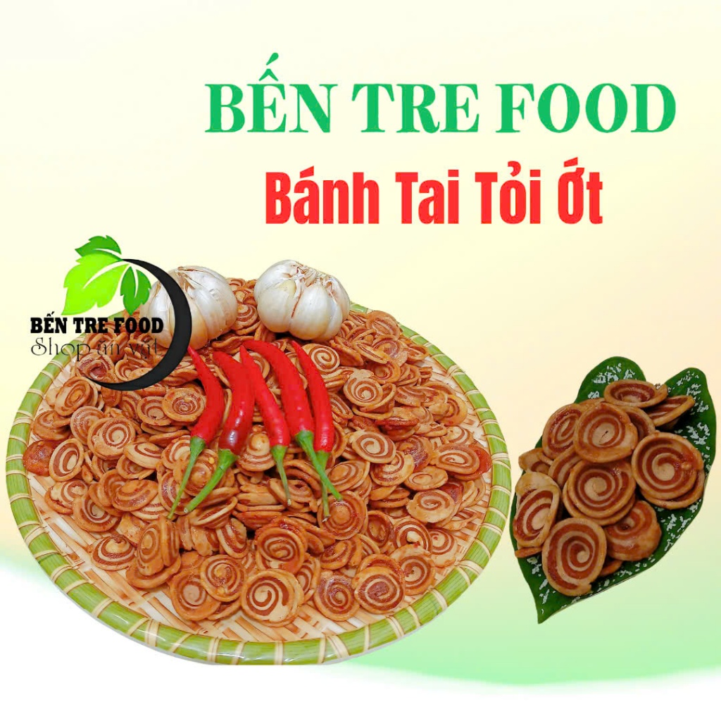 Bánh tai chuột vị cay Bến Tre béo cốt dừa cay cay ớt hủ 500gr đồ ăn vặt