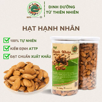 Hạt hạnh nhân PH Healthy Food - hạt hạnh nhân rang còn vỏ loại thơm ngon, ròn rụm