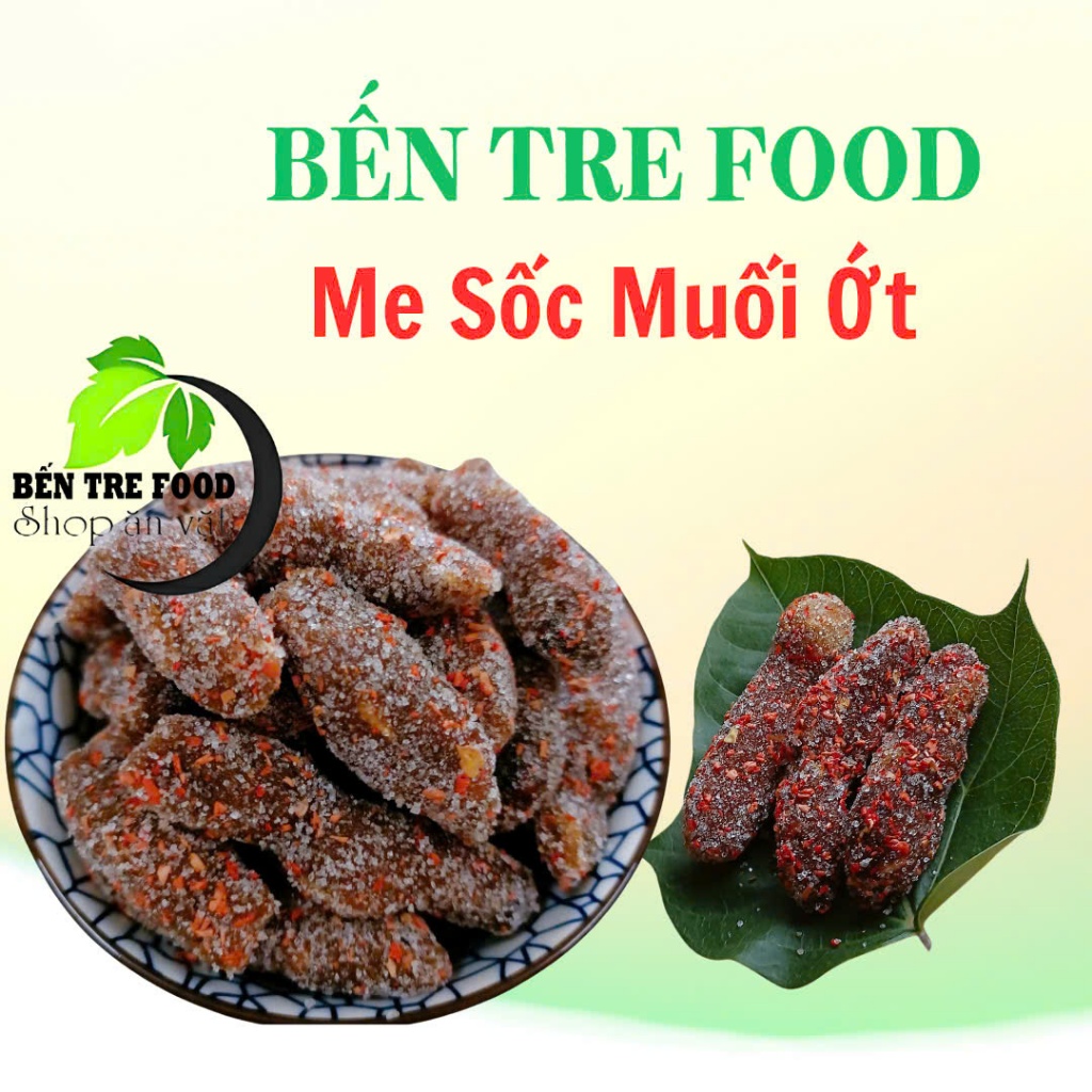 Kẹo me sốc muối ớt Bến Tre vị chua ngọt cay cay ớt