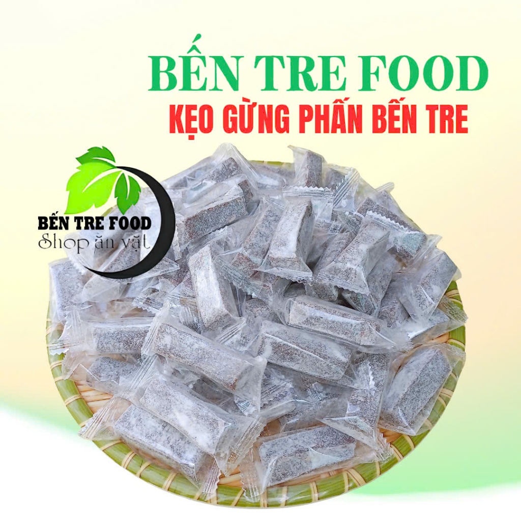 ( MỀM DẺO) 500GR KẸO GỪNG DẺO PHẤN KIÊN LONG- ĐẶC SẢN BẾN TRE SHOP