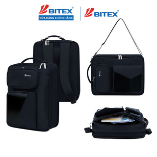 Cặp/ Balo laptop BITEX Pro C-05 Đen đa năng dành cho dân văn phòng/ học sinh cấp 2 cấp 3 nhiều ngăn, không gian lớn