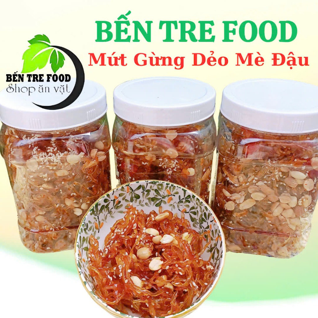( VỊ QUÊ) 500GR MỨT GỪNG SỢI DẺO - ĐẶC SẢN BẾN TRE SHOP