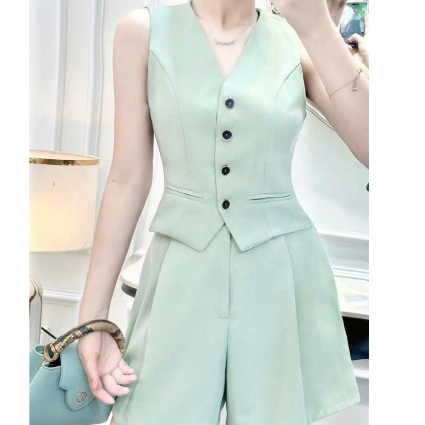 SET Gile Nữ Thời Trang KÈM Quần Thời Trang Vải COTTON Lạnh Thoáng Mát Dễ Mặc