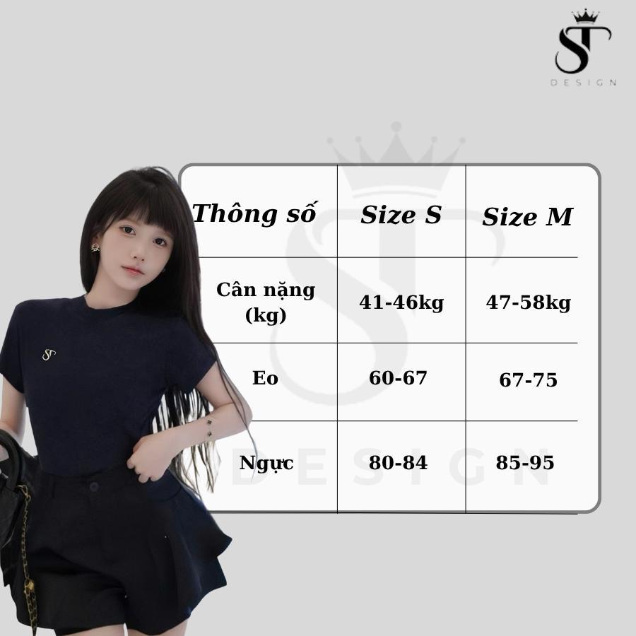Set bộ nữ áo thun cao cấp + Chân váy chéo Hàn 2 lớp dáng xòe(mã hot bán chạy cửa hàng)-ST Design- 22