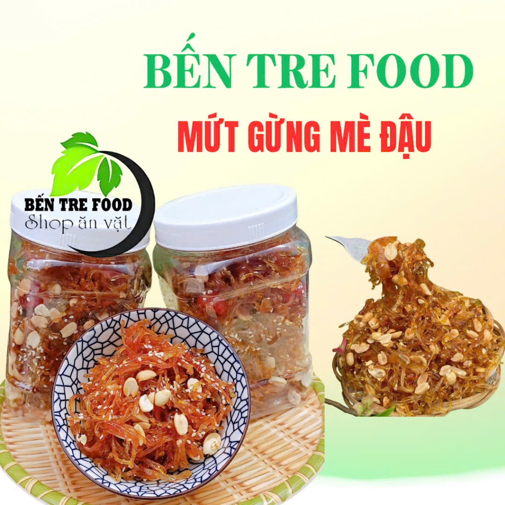 ( VỊ QUÊ) 500GR MỨT GỪNG SỢI DẺO - ĐẶC SẢN BẾN TRE SHOP