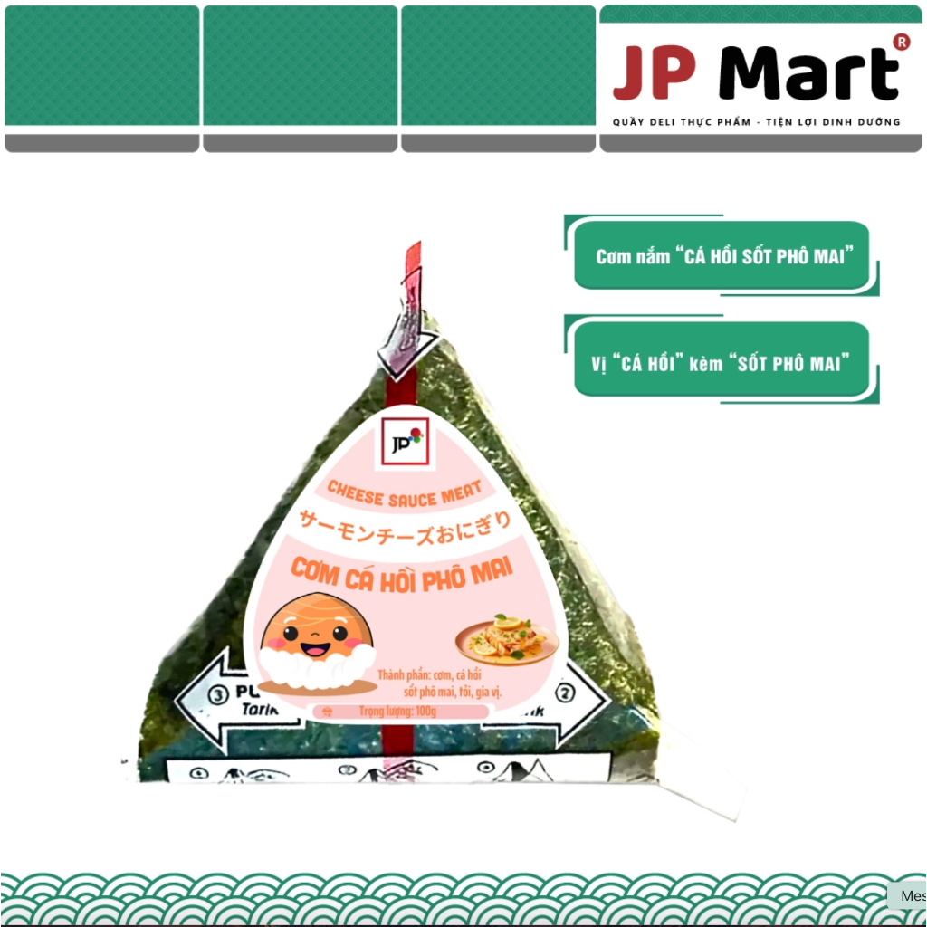[ Hoả Tốc ] COMBO - Cơm Cá Hồi Sốt Phô Mai Tam Giác 115g (Bộ Lục Vị) - JP Mart
