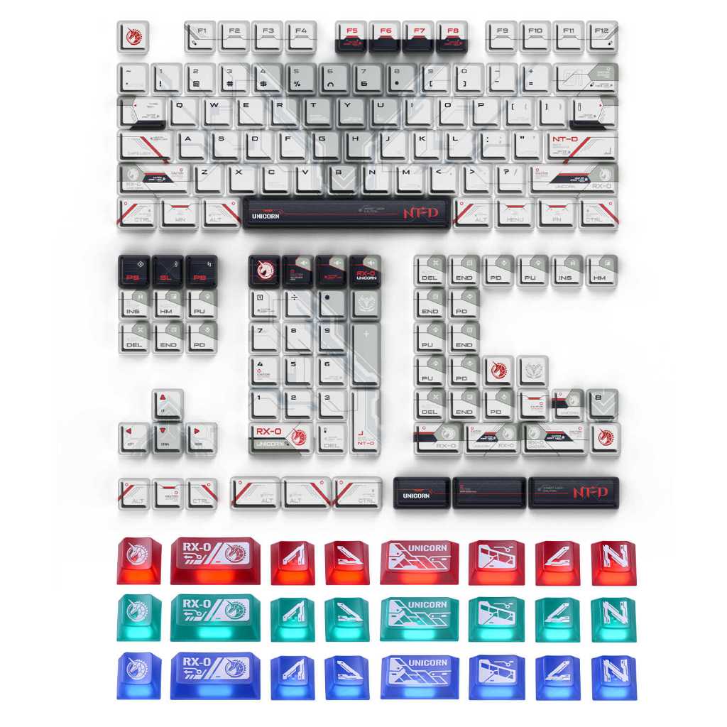 Keycap Piifox Unicorn Gundam | Nuclear Power | Xuyên Led | Nhựa PBT | BigBuy360 - bigbuy360.vn