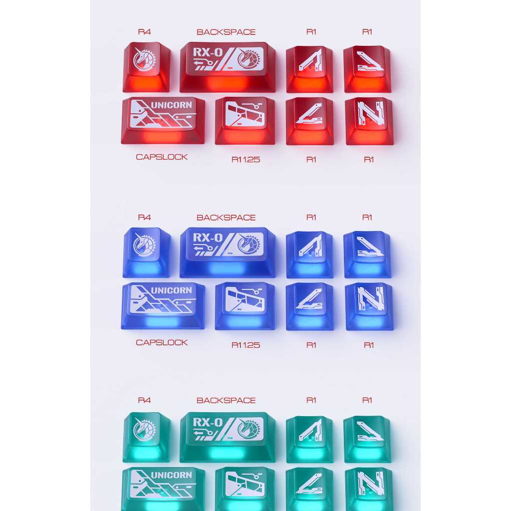Keycap Piifox Unicorn Gundam | Nuclear Power | Xuyên Led | Nhựa PBT | BigBuy360 - bigbuy360.vn