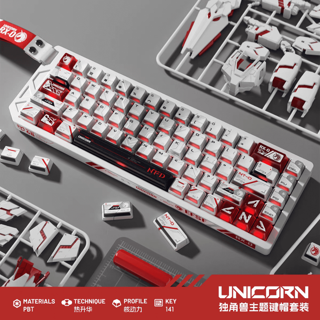 Keycap Piifox Unicorn Gundam | Nuclear Power | Xuyên Led | Nhựa PBT | BigBuy360 - bigbuy360.vn