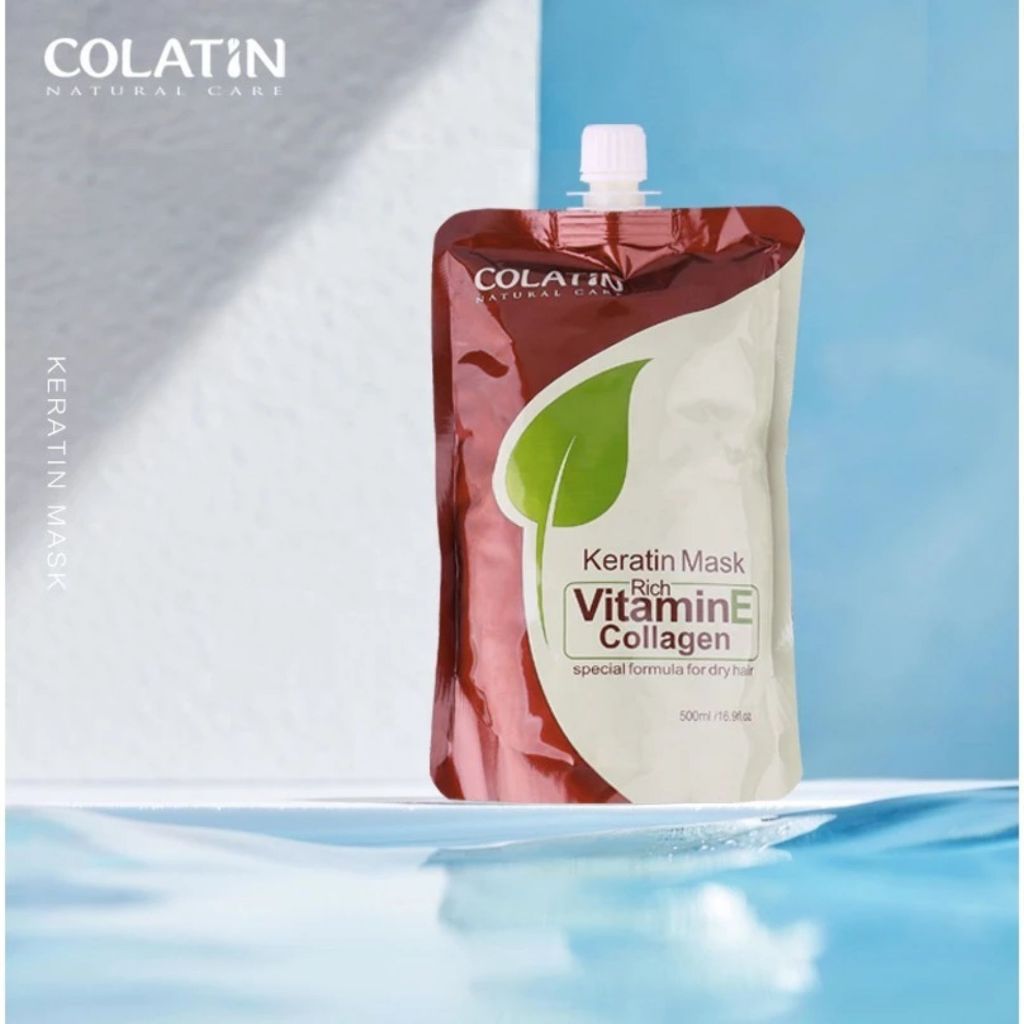 Hấp ủ, xả  toc VITAMIN E COLATIN MASK 500ml hỗ trợ phục hồi tóc mềm mại mượt mà